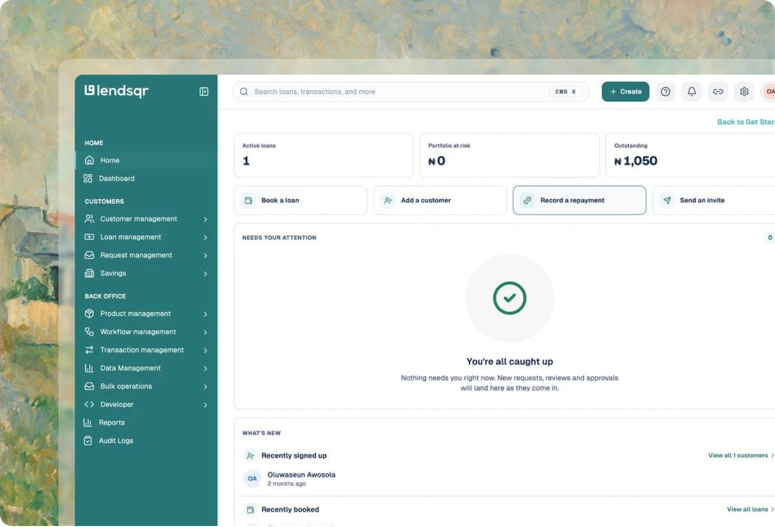 Lendsqr loan management dashboard